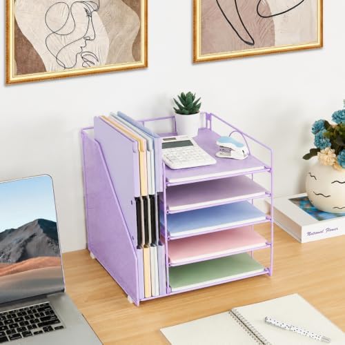 LEKETREE Desk Organizers and Accessories, 5-Tier Paper Letter Tray - Image 6