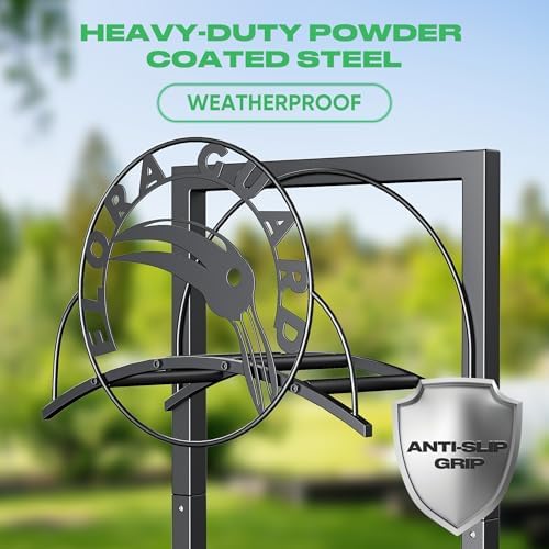 FLORA GUARD Garden Hose Holder Stand, Heavy Duty Freestanding Hose Rack - Image 3