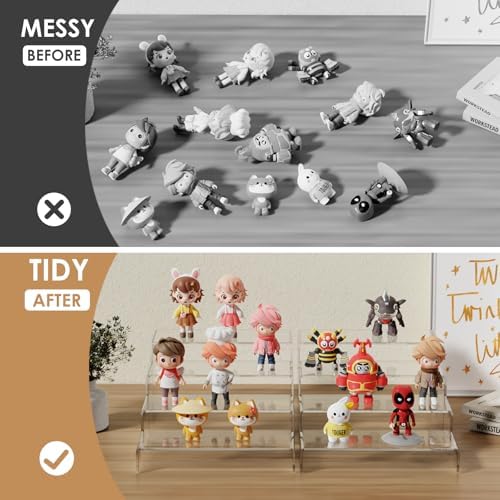 Anglelife 8 Pcs 2 Set Acrylic Display Risers, Acrylic Stands for Display - Image 4