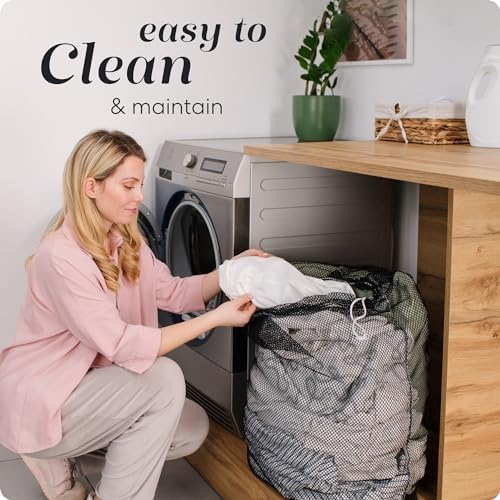 Handy Laundry Mesh XL Laundry Bag 24"x36", Heavy Duty Drawstring, Black - Image 5