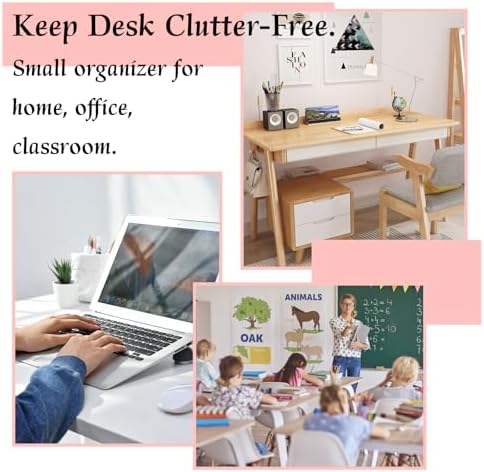 Small Mini Drawer Organizer for Desk, 6 Drawers, 4.7" x 4.7" x 3.8" Pink - Image 6
