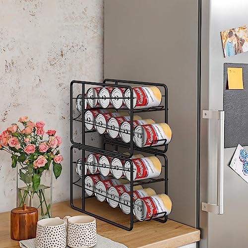 MOOACE 4 Pack Can Organizer for Pantry, Stackable Soda Can Dispenser Rack - Image 2