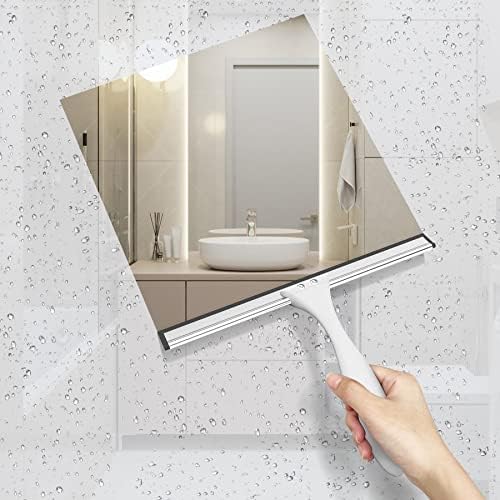 AmazerBath Squeegee for Shower Glass Doors - All-Purpose Squeegee with Hook for Windows, Mirrors, Tiles and Car Glass, 10 Inches - Image 5