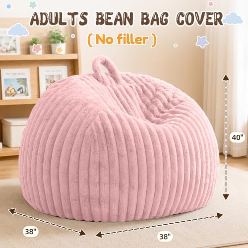 Bean Bag Cover No Filler Stuffed Animal Storage Bean Bag Chair Cover - Image 2