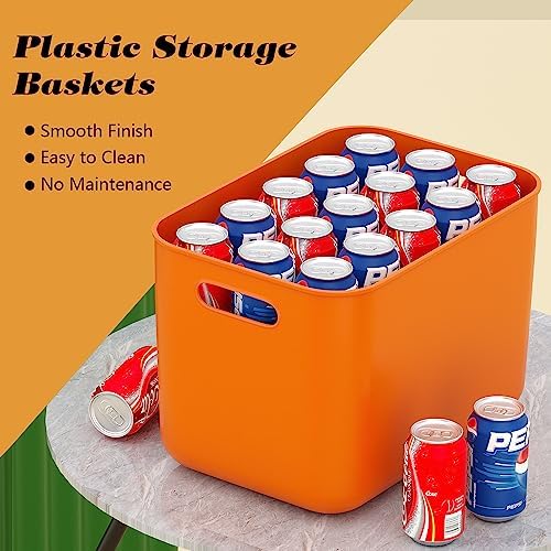 OWill 4-Pack 22L Plastic Storage Bins and Baskets for Efficient Home Classroom Organization – Multiple Colors containers for Kitchen, Cupboard Box, Bathroom Organizer on Shelves and Tubs - Image 5