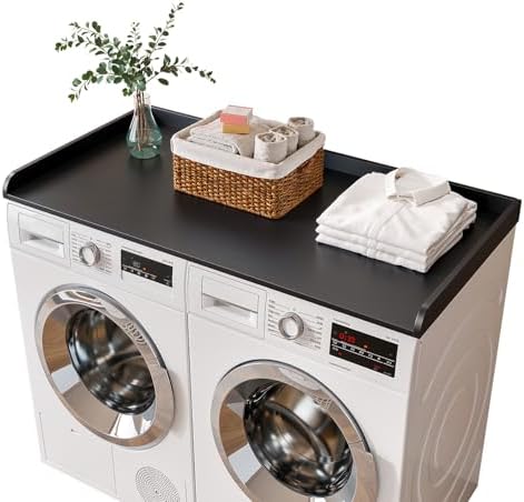 54" Width Washer Dryer Countertop for Depth Laundry Room Organization by MEMOBARCO
