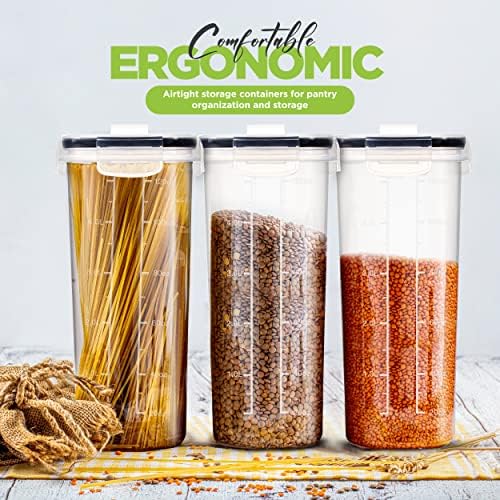 Utopia Kitchen Cereal Containers Storage Set, 2 Pack, 4L, Clear - Image 3