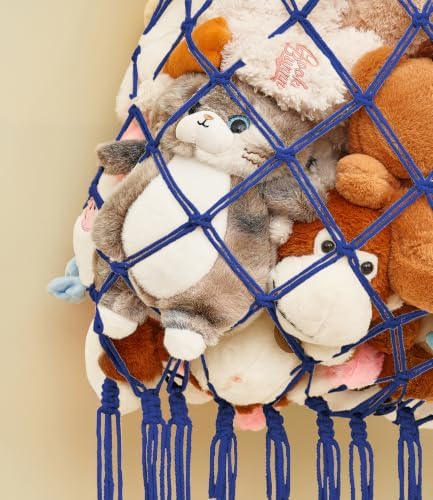 Stuffed animal net Hammock - Large 44'' H, Space-Saving (Sapphire blue) - Image 3