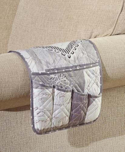 Brilliant Sunshine Grey Heartlove Couch Armrest Organizer, 35"×13" by BrilliantSunshine