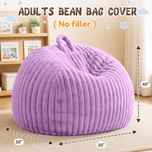 Bean Bag Cover No Filler Stuffed Animal Storage Bean Bag Chair Cover - Image 2