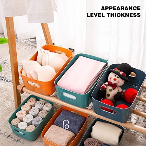 OWill 7 Pcs 2.1 L Plastic Storage Bins and Baskets for Efficient Home Classroom Organization Small Containers in Multicolour for Kitchen, Cupboard box, and Bathroom Organizer on Shelves and Tubs - Image 4