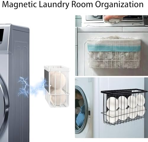 Magnetic Shelf Fridge Basket Bin for Whiteboard Washer Dryer Locker Cabinet - Image 2