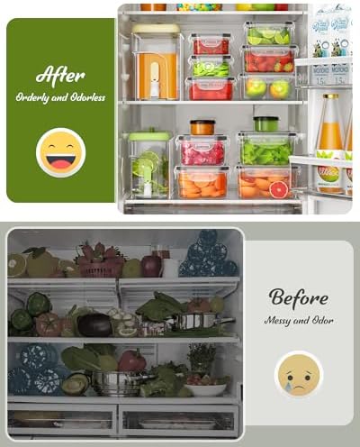 46 Piece Food Storage Containers with Lids(23 Containers & 23 Lids), BPA-Free Plastic Food Containers for Kitchen Storage and Organization, Leak Proof Meal Prep Container, Includes Labels & Pen - Image 4