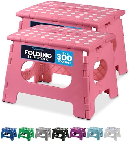 Handy Laundry Folding Step Stool 9 Inch 2 Pack, Holds 300 lbs, Non-Slip by Handy+Laundry