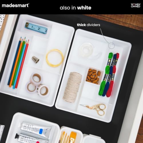 madesmart Classic 2 Piece Drawer Organizer, Carbon - Image 5