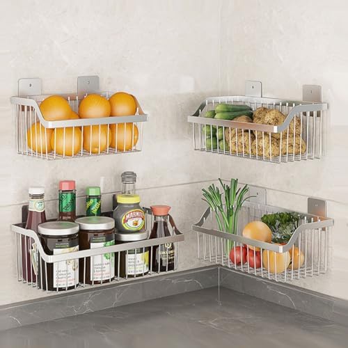 Stainless Steel Hanging Wire Basket Organizer - L 13.78Inch for Cabinet Pantry, Kitchen, Bathroom Storage - Image 6