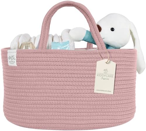 Kiddycare Diaper Caddy Nappy Organiser Changing Basket (Pink) by KiddyCare