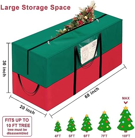 Christmas Tree Storage Bag 10 Ft Artificial Tree 600D Oxford Storage Bag - Image 2