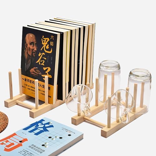 Kunovo Bamboo Dish Rack,Pot lid/Plate/Cutting Board Organizer for Kitchen cabinets,Bottle Drying Holder… (4G) - Image 4