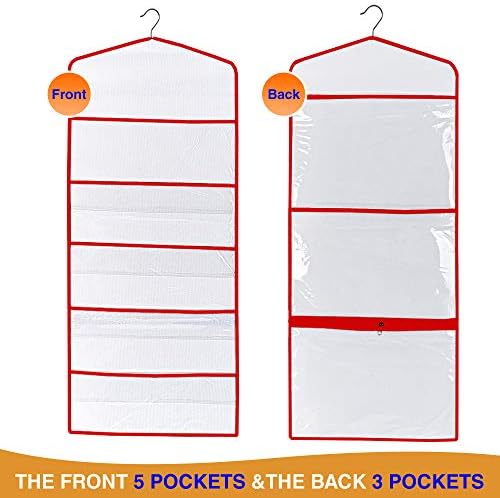 ProPik Storage for Gift Bags, Tissue Paper, and Wrapping Paper - Hanging Gift Bag Storage Organizer - 38 x 16 Inch PVC (Red) - Image 2