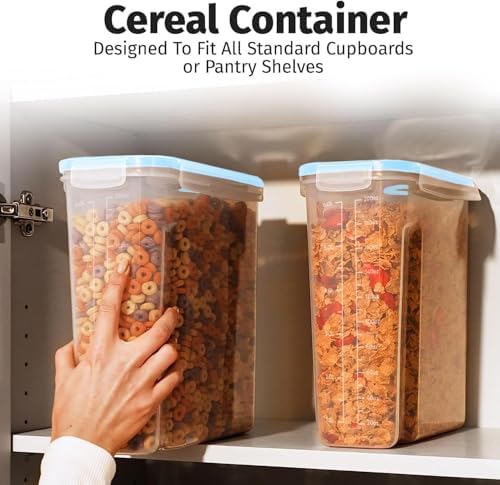 Shazo 2 Pack (6.3L / 213OZ) EXTRA Large Airtight Food Storage Cereal Containers for Bulk Food Storage BPA-Free Plastic Container, Pantry Organization and Canister for Rice, Pasta, Sugar & Flour - Image 4