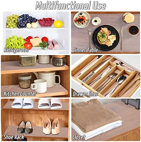Anoak Shelf Liner, 12 Inches x 20(240.1 Inch) FT Non-Slip Cabinet Liner, Diamond Pattern Clear - Image 4