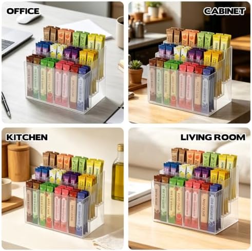 3-Tier Drink Packet Organizer, Water Flavor Packet Holder with 12 Slots - Image 7