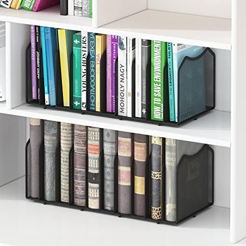 Simple Trending 5-Section Vertical File Organizer, Black - Image 5