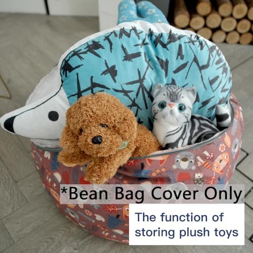 YuppieLife Stuffed Animal Storage Bean Bag Cover, 27" Velvet Toy Organizer - Image 5