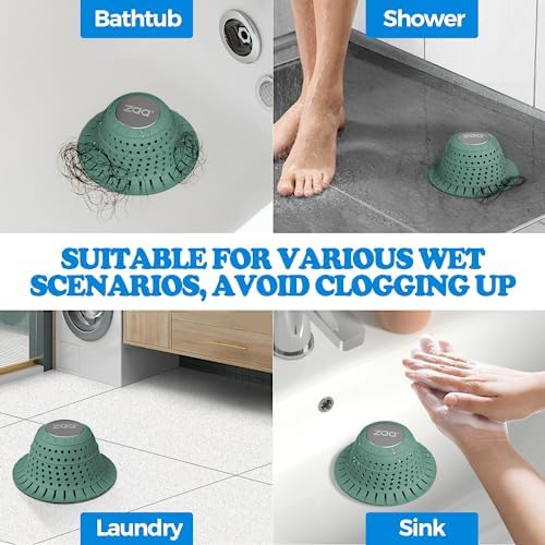 zaa Shower Drain Hair Catcher Bathtub Drain Strainer Sink Drain Protector - Image 2
