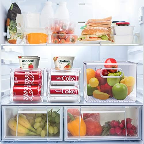 Sorbus Soda Can Organizer for Fridge & Freezer, Stackable with Lid (2 Pack) - Image 5
