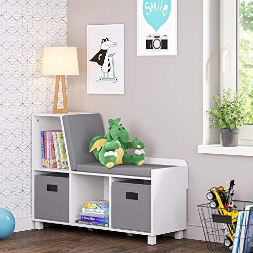 RiverRidge Folding Storage Bins - 4-pack of 10in Tall Gray Cubes - Image 2