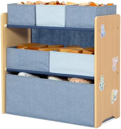 Delta Children - GapKids 6 Bin Toy Organizer - Greenguard Gold Certified, Indigo Blue - Image 5