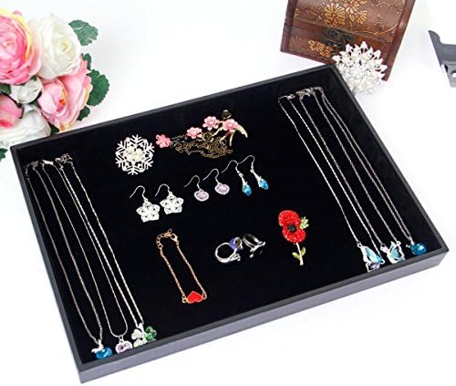 Stratalife 12 Grid Velvet Jewelry Organizer Tray, 13.8" x 9.4" x 1.2" - Image 6