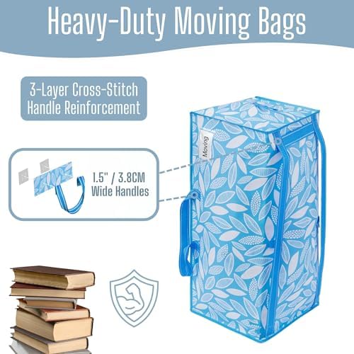 VENO 6 Pack Heavy Duty Moving Bags with Backpack Straps, Zippers & Handles, Extra Large Packing Bags for College Dorm Essentials, Moving Supplies Alternative to Cardboard Moving Boxes - Image 2
