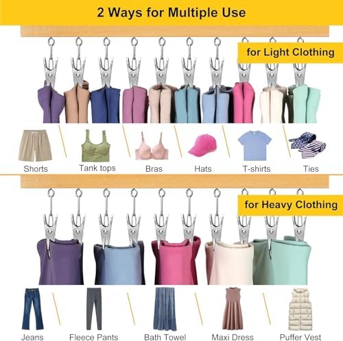 Legging Organizer for Closet, Pants Hangers with Clips - Image 4