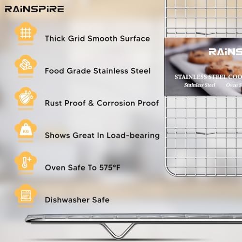 Cooling Racks for Cooking and Baking True 304 Stainless Steel 12"x17" 2Pcs - Image 3