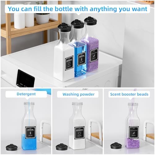 54oz Laundry Detergent Dispenser,Liquid Container,Plastic,2 Pack Black - Image 3