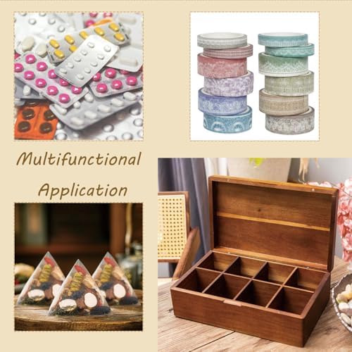 12.2'' Tea Packet Storage Box, Wooden Tea Bag Organizer, 8-Compartment Tea Holder with Rustic Design, Perfect for Kitchen or Office Use - Image 6