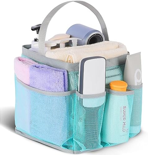 EUDELE Mesh Shower Caddy Portable, 8-Pocket Large Capacity, Quick Dry, Easy Clean, for Beach, Swimming, Gym, Travel by EUDELE