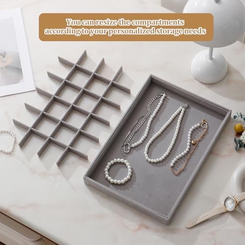 Large Velvet Jewelry Tray Display Drawer Inserts 2 Pack - Image 5