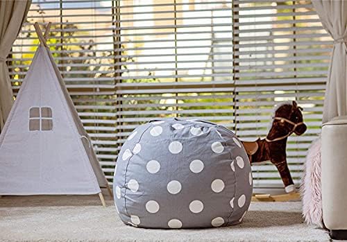 WEKAPO Stuffed Animal Storage Bean Bag Chair Cover for Kids - Image 7
