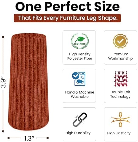 Chair Leg Socks 16/24/32 Pcs Brick Furniture Leg Covers Floor Protectors - Image 2