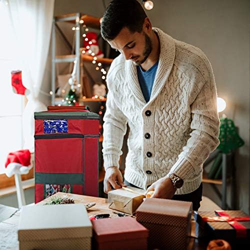 ProPik Wrapping Paper Storage Bag with Pocket and Handles Including Hanging Loop Heavy Duty Material with Clear Window 47 x 10 x 10 Inch Fits 40 Inch Long Rolls (Red, 1 Count) - Image 7