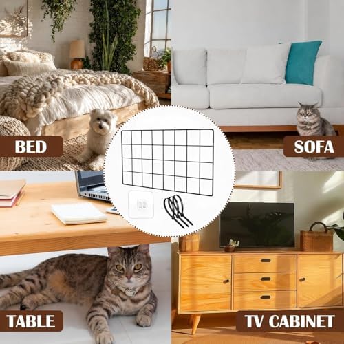 Sliner 12 Pack Black Under Bed Blocker for Pets Metal Under Couch Blocker 16" L x 7.9" H Sofa Couch Barriers for Dogs Pets Cats Toys Items with 49 Accessories - Image 6