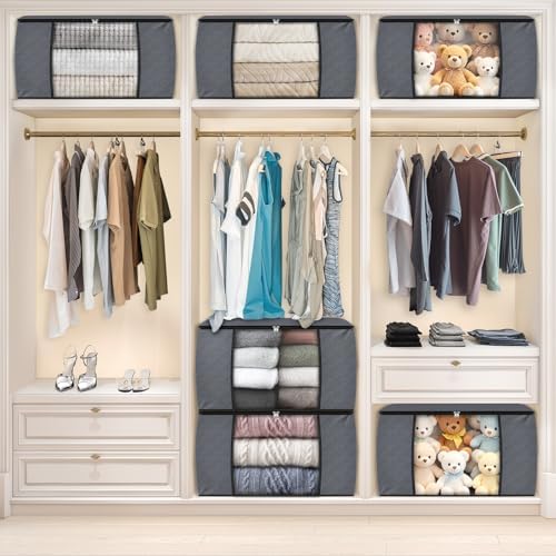 Fab totes 6 Pack Storage Bags for Clothes Blanket Storage Bins with Lids - Image 6