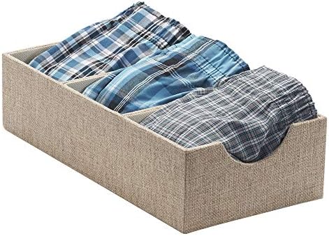 Household Essentials Brown 722-1 Deep 3 Section Drawer Organizer Box for Storage | 12 in x 6.13 in x 3.13 - Image 7