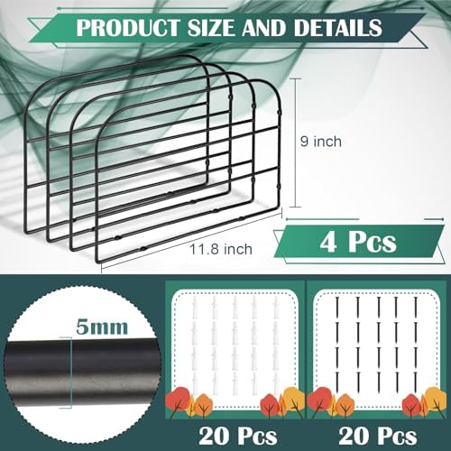 2 Pack Base Cabinet Tray Dividers 12x9 Inches Black Metal Sheet Rack Organizer Bakeware Container for Wall Base Kitchen Cabinets (2) - Image 2