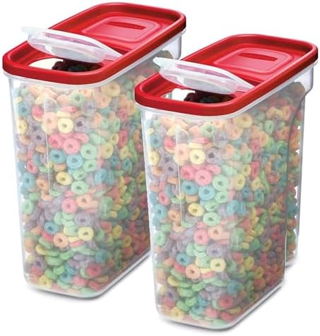 Rubbermaid Premium Modular Food Storage Containers with Lids, Clear, 18-cup Cereal Keepers - 2 Pack, Stackable Space Saving Design, Ideal for Pantry Organization and Kitchen Essentials by Rubbermaid