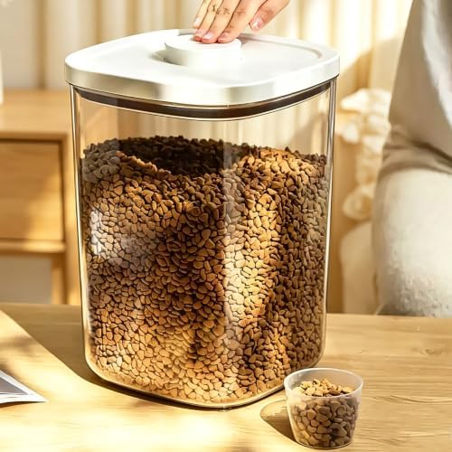 TBMax Dog Cat Food Storage Container 10 Lbs, Stackable Pet Food Dog Treat Container with Pop Up Lids, Airtight Food Storage Bin for Kitchen Organization - Image 6